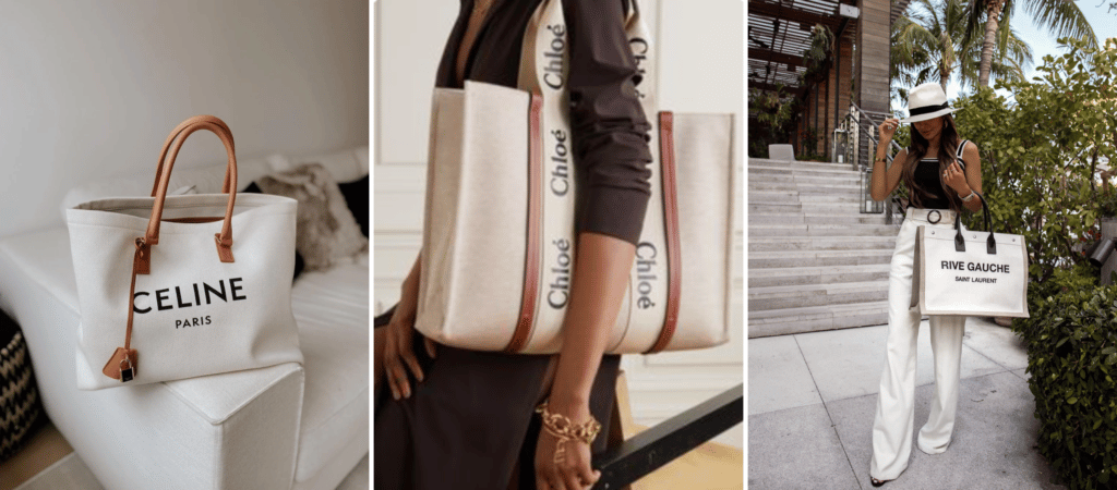 Designer Luxury Handbag Classic Beach Bag Shopping Bag Canvas